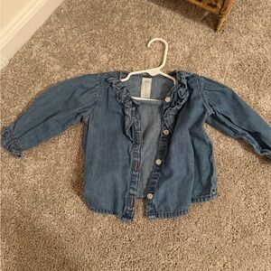 H&M baby Ruffled Denim top